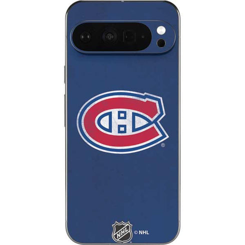NHL Montreal Canadiens Distressed Pixel 9 Pro XL Skin